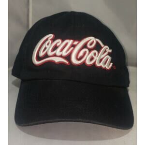 Coca-Cola Black Adjustable Hat with "Atlanta" on back